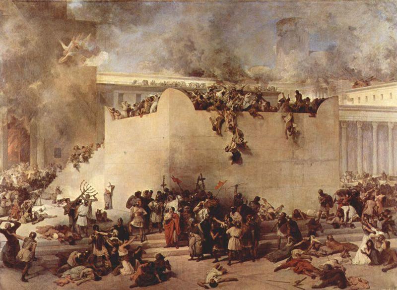 Francesco Hayez Destruction of the Temple of Jerusalem Spain oil painting art
